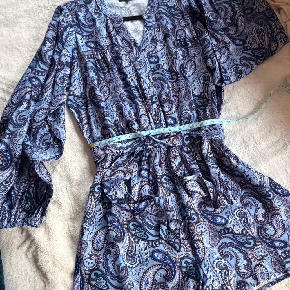 Vici Multicolor Blue Paisley Romper NWT